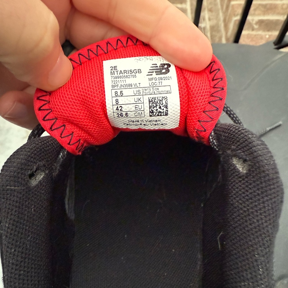 New Balance Black and Red Sneakers